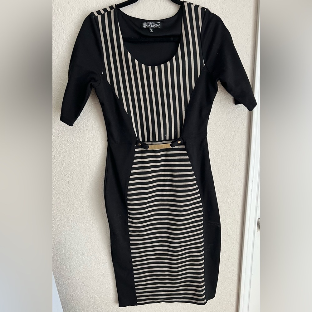 Black & Tan “Almost Famous” Illusion Dress